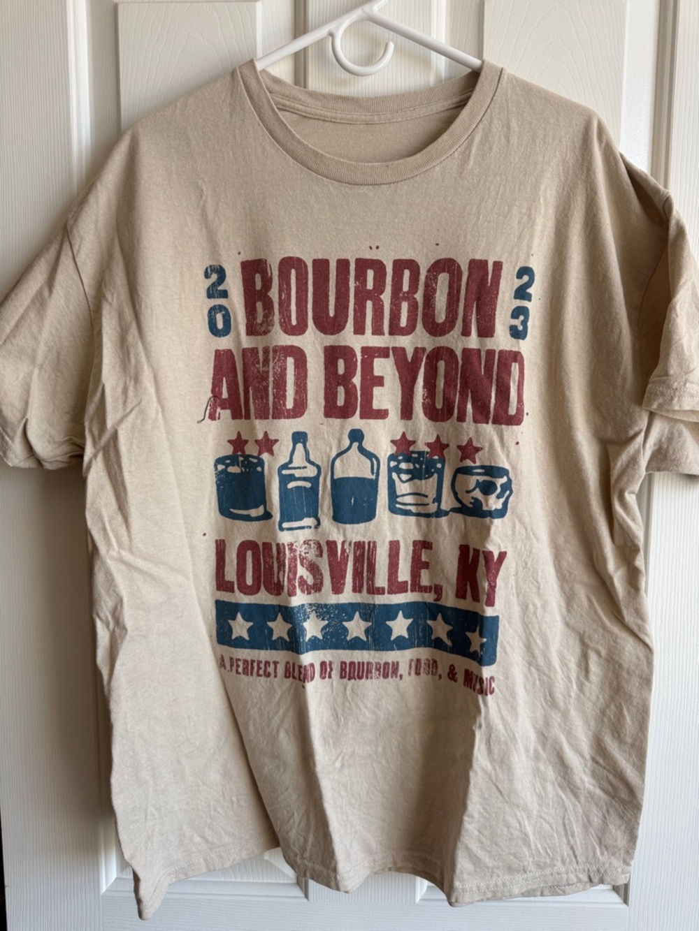 Bourbon and Beyond 2023 Louisville, KY Short Sleeve Festival T-Shirt - Tan